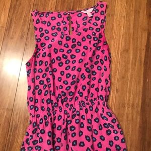 Lilly Pulitzer cheeta pink peplum top small